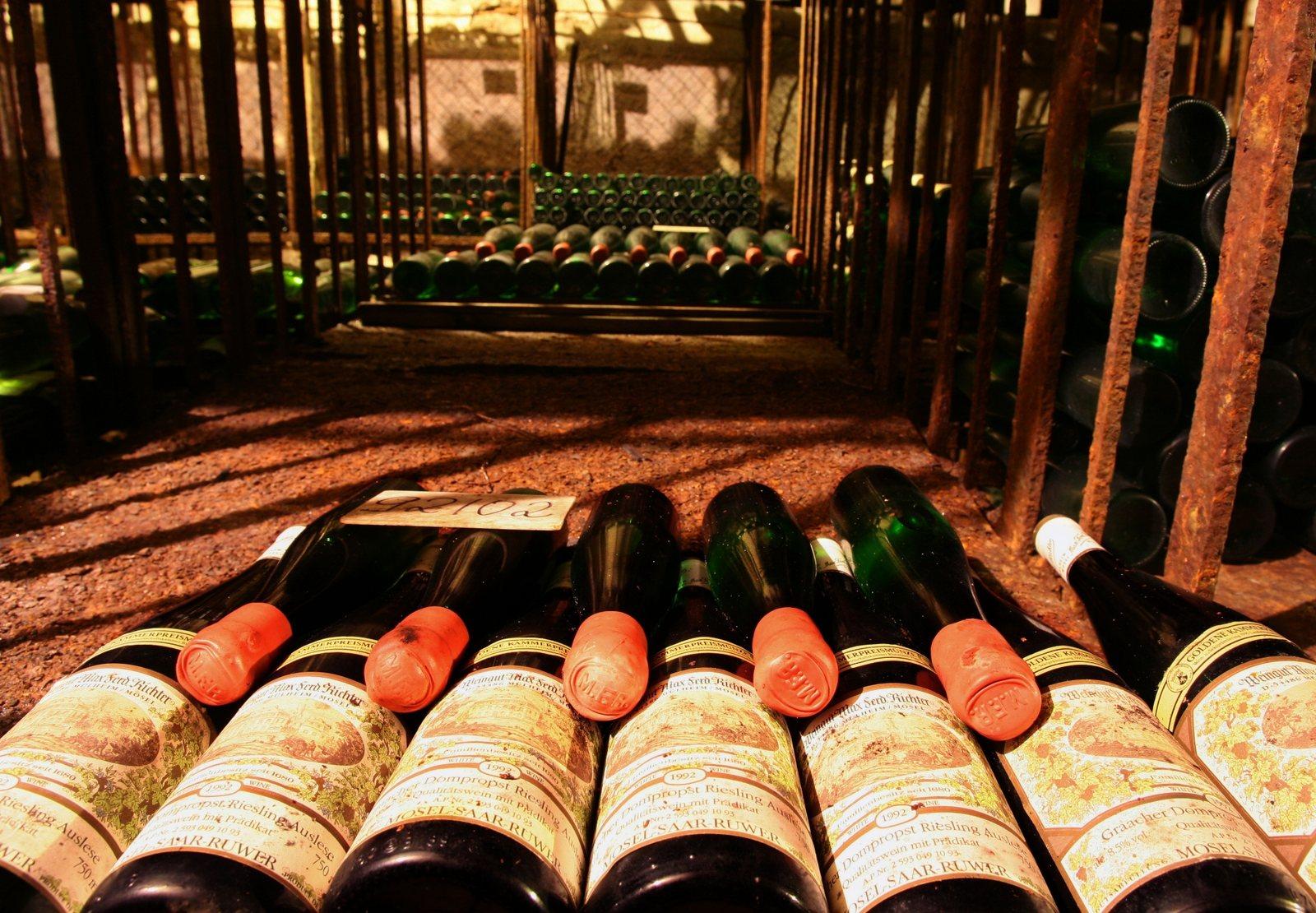 Bottles in the estate's treasure chamber